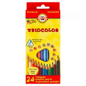 Kredki ołówkowe Koh-i-Noor TrioColor, 24 kolory